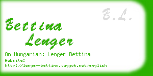 bettina lenger business card